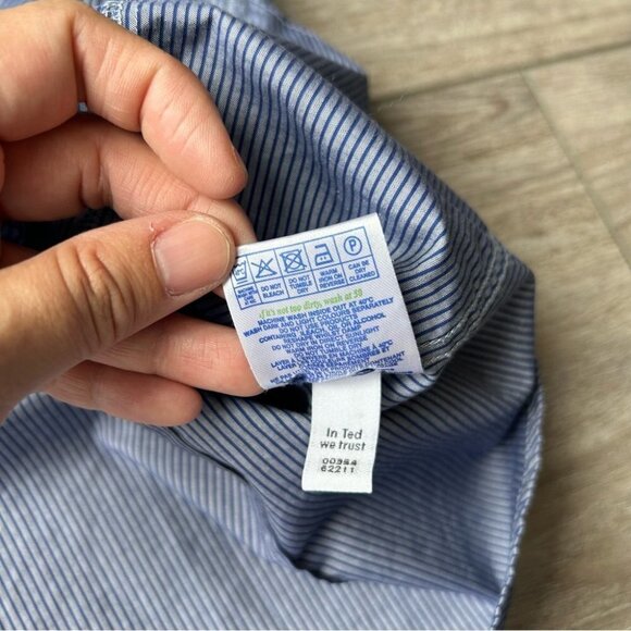 Ted Baker Pinstriped Button Down Oxford Shirt - Picture 8 of 15